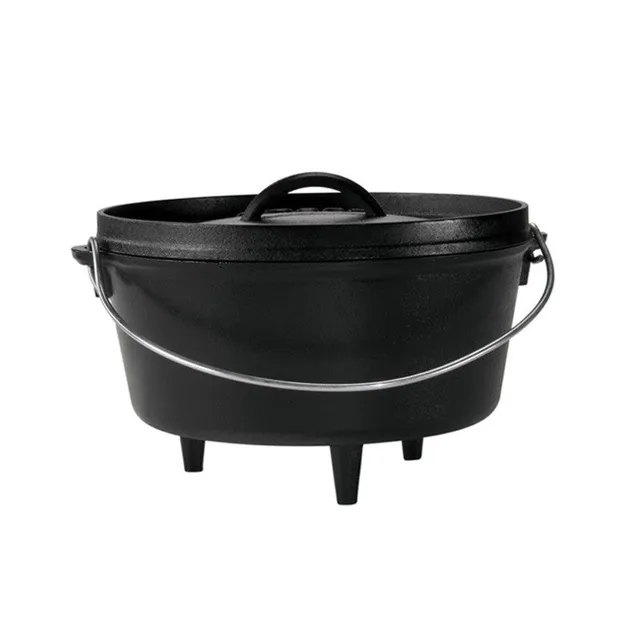 FIRE&FOOD Lodge Camp Dutch Oven 12" Topf 7,5L Gusseisen mit Füßen