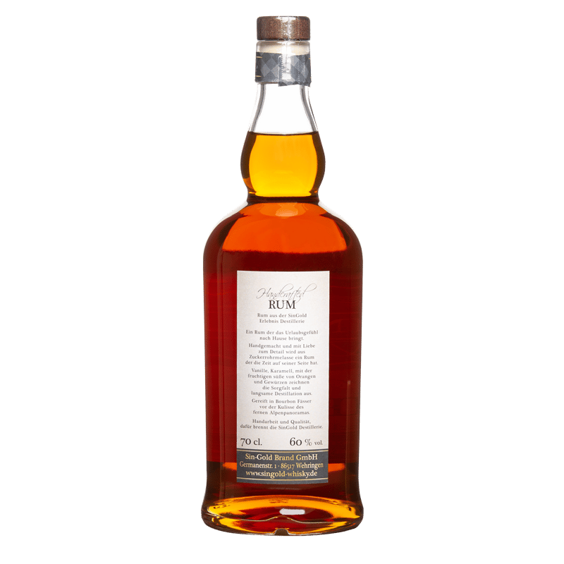 SinGold Handcrafted Rum 0,7 l 60% Vanille Karamell