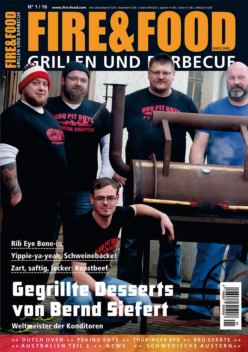 FIRE&FOOD 2016/01 Einzelausgabe Grillmagazin Digitalausgabe BBQ