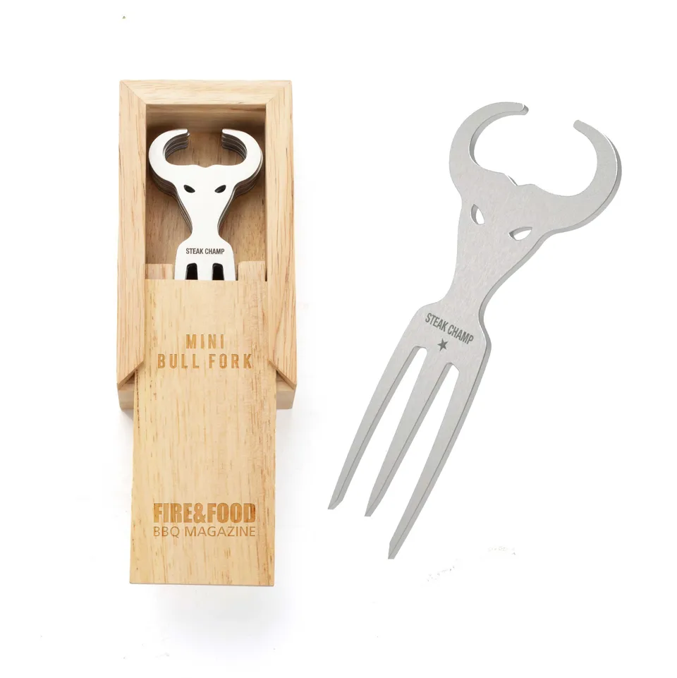 FIRE&FOOD Mini Bull Forks BBQ Snack Gabeln 10er-Set
