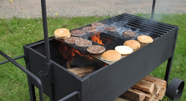 FIRE&FOOD Ramster Feuerplatte Grillplatte 45 cm Stahl