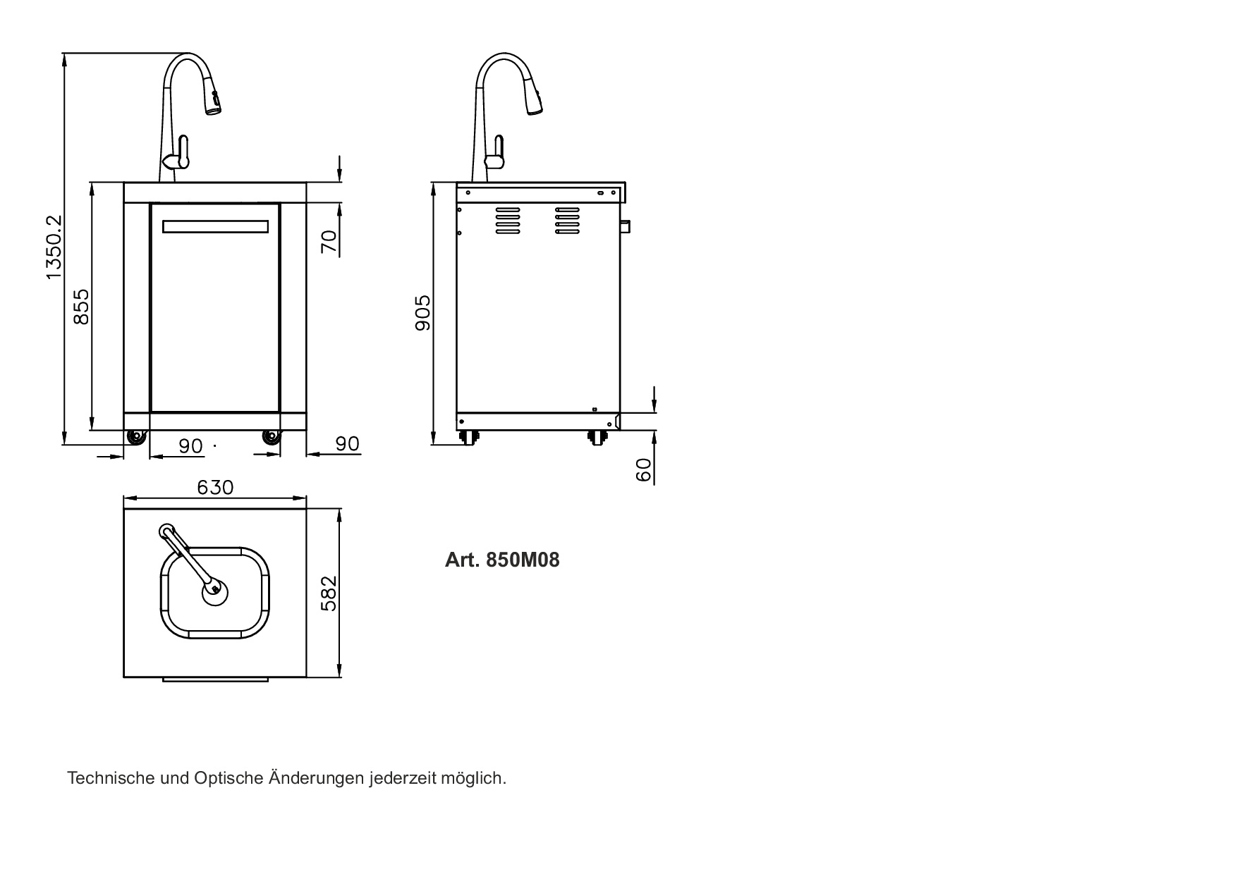 AllGrill Außenküchen Modul 8 Einzelwaschbecken Edelstahl