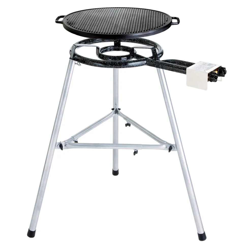 AllGrill Grillzubehör Gussgrillplatten Set 2 Paella-Set 45 cm