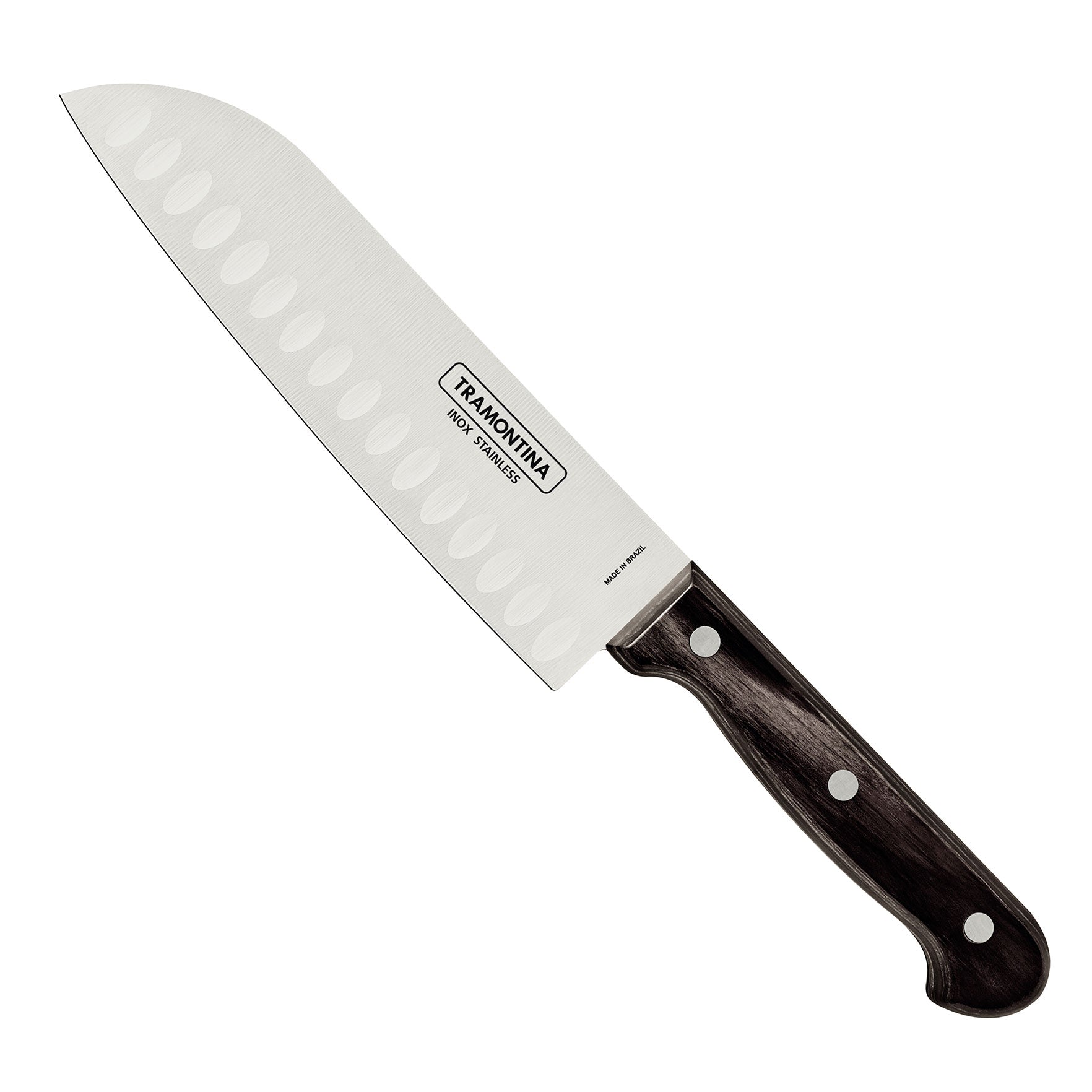 LANDHAUS Santokumesser 17,5 cm Edelstahl Holz Kulle