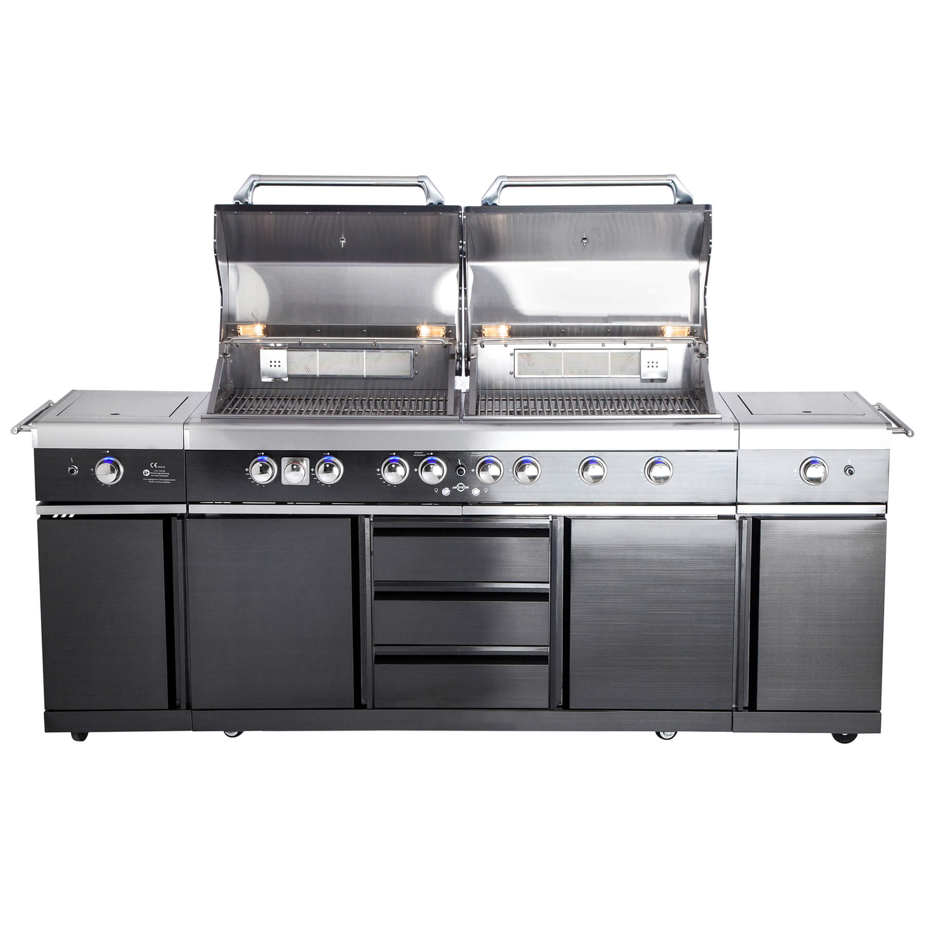 AllGrill Außenküchen Top-Line Extrem Steakzone Black 6-flammig