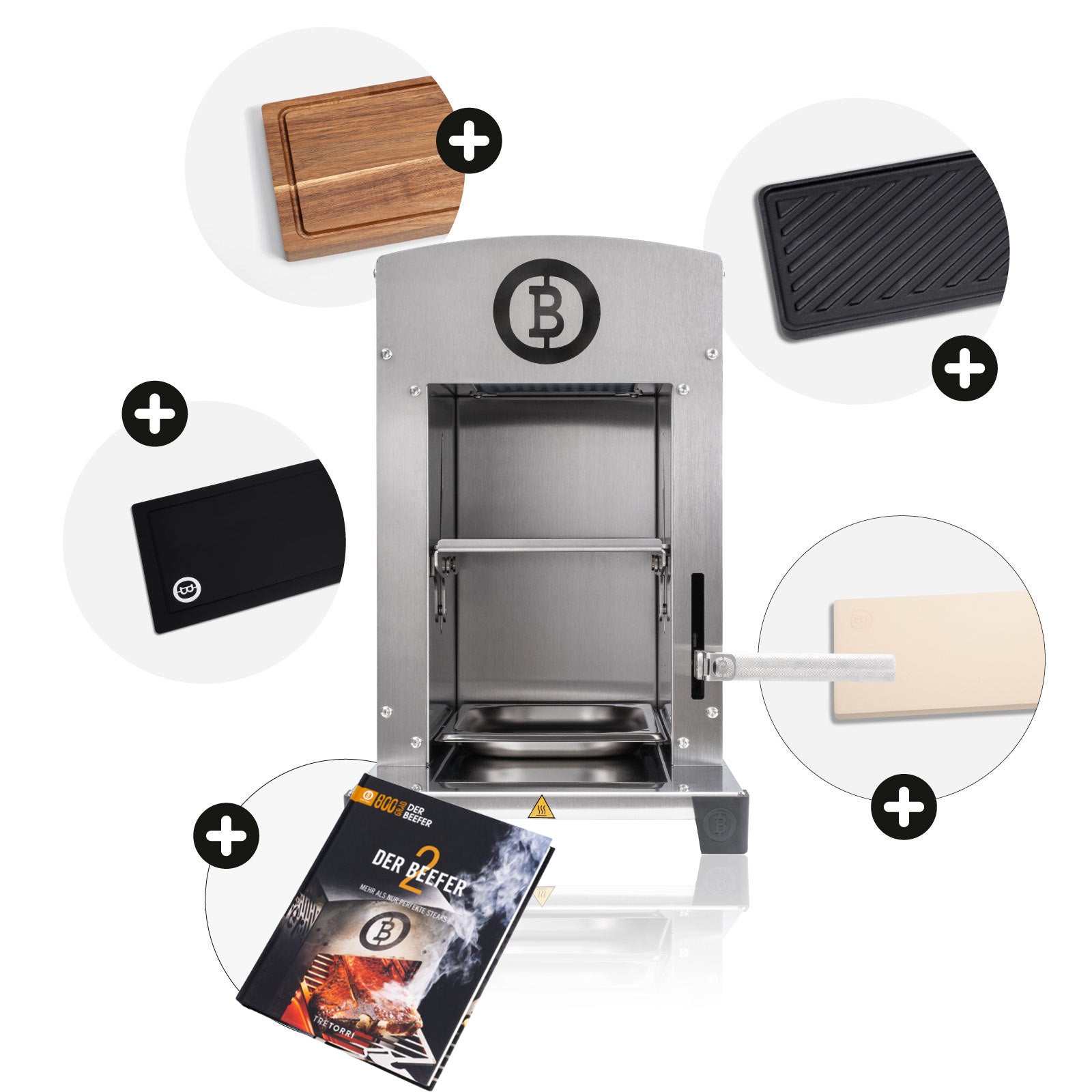 FIRE&FOOD Grillgeräte E-Beefer Pro II Bundle Elektro 800 Grad