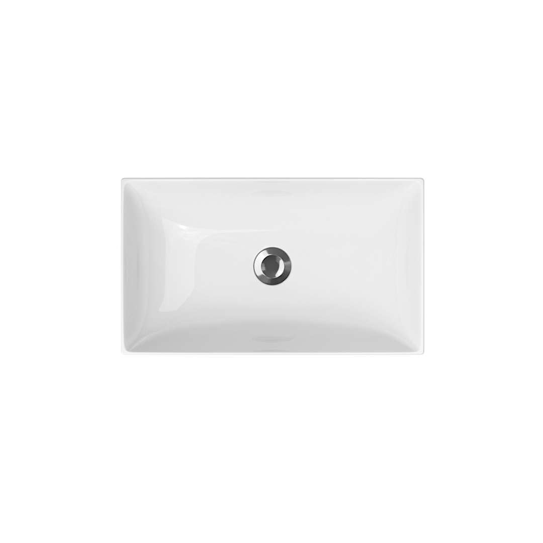 Cersanit Inverto Aufsatzwaschbecken weiß 60x35 cm ohne Hahnloch