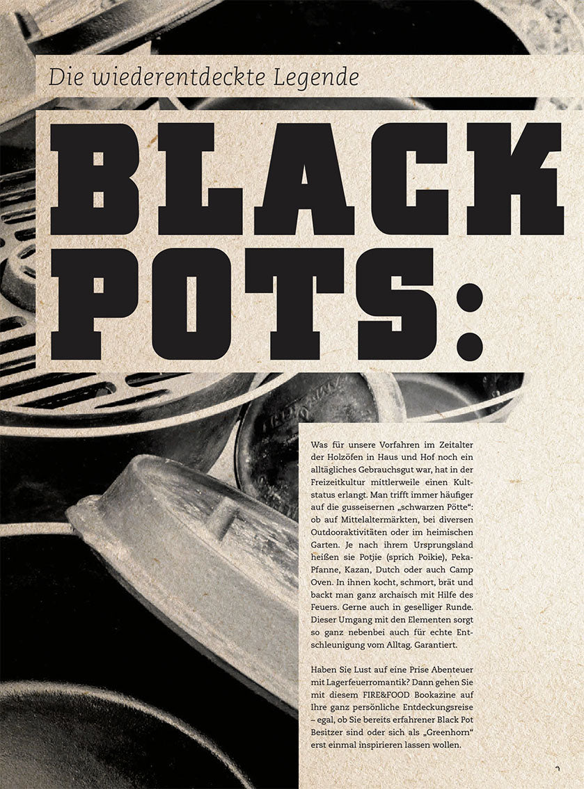 FIRE&FOOD Bookazine No.2 Black Pots Dutch Oven Kochbuch 120 S.