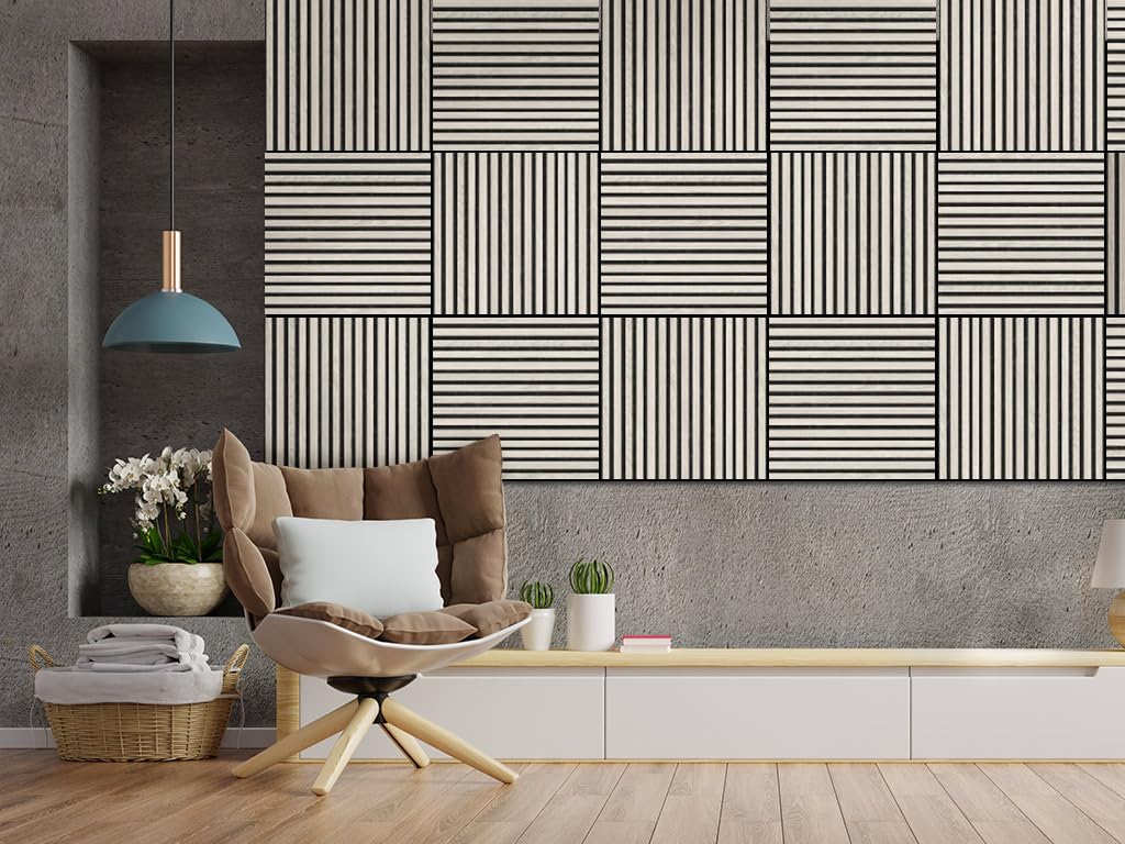 HPFloor Acoustic Panels 60x60 Grey Oak 4er-Set 21mm