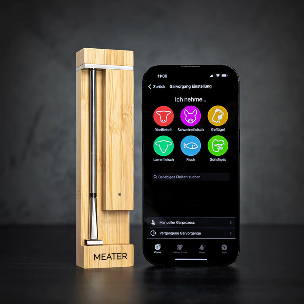 MEATER Pro 2 Plus Fleischthermometer kabellos + Best Steak Bookazine