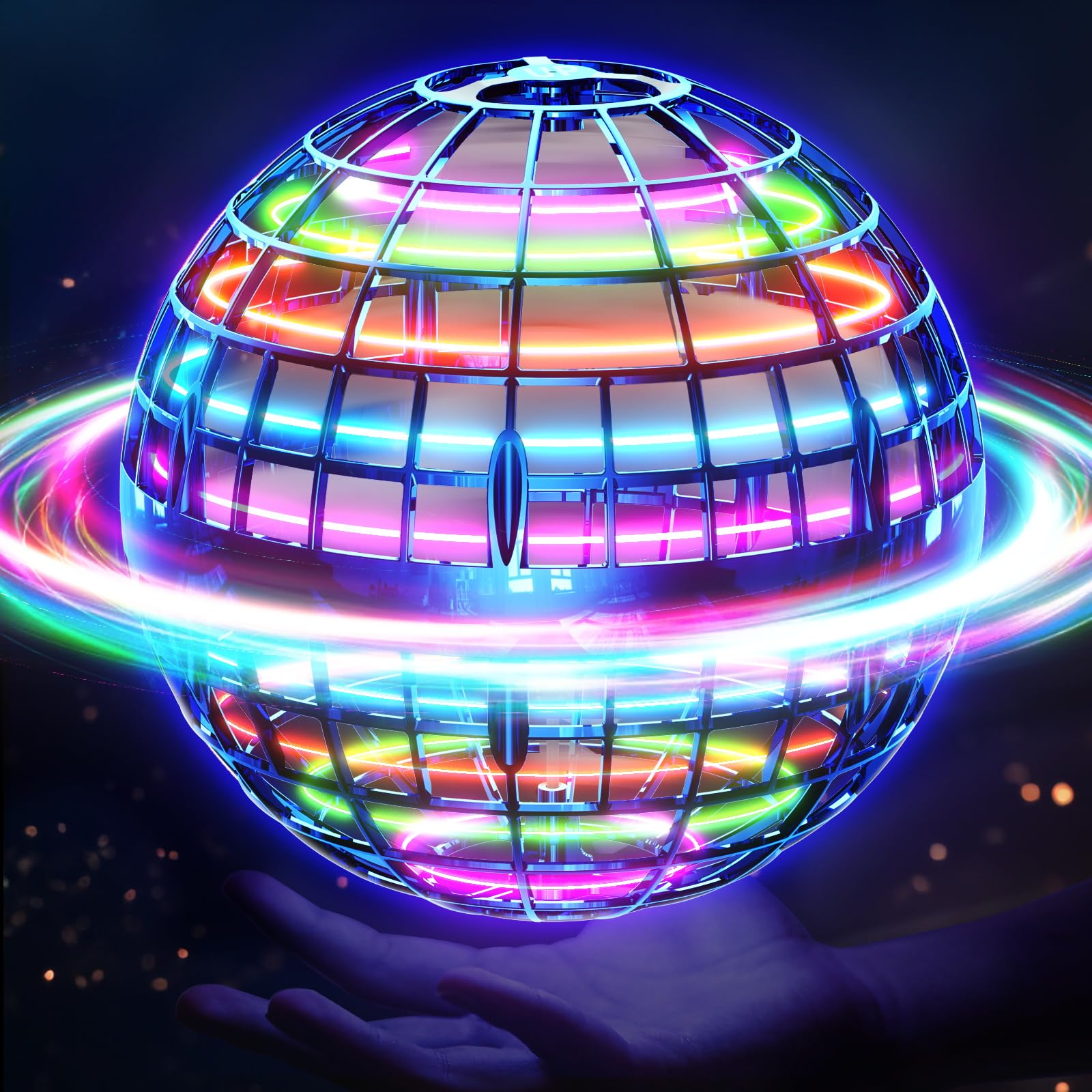 Ivtivfu Flying Orb Ball Hoverball LED Blau USB