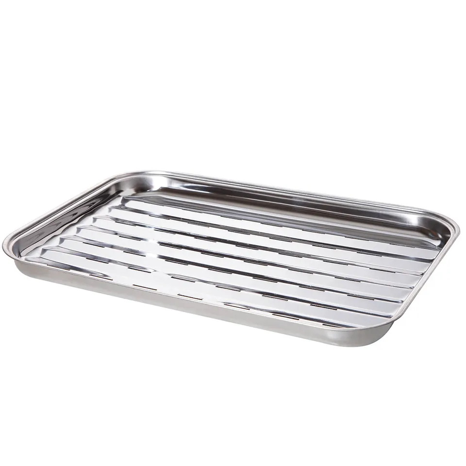 AllGrill Grillzubehör Edelstahl-Grillschale 34x24 cm