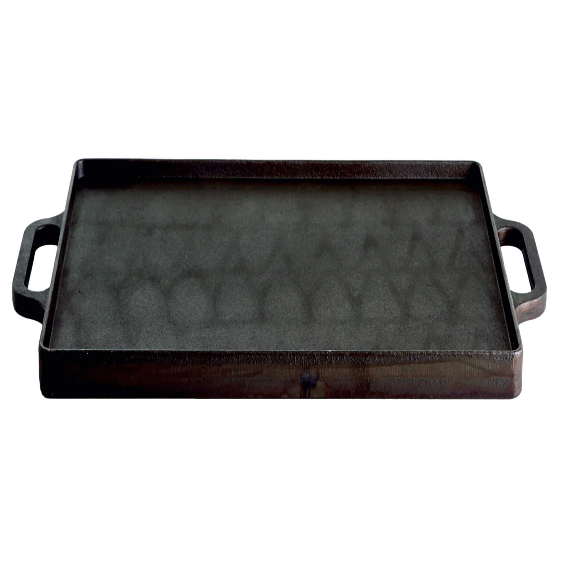 AllGrill Grillzubehör Grillplatte Gusseisen 32x32 cm beidseitig