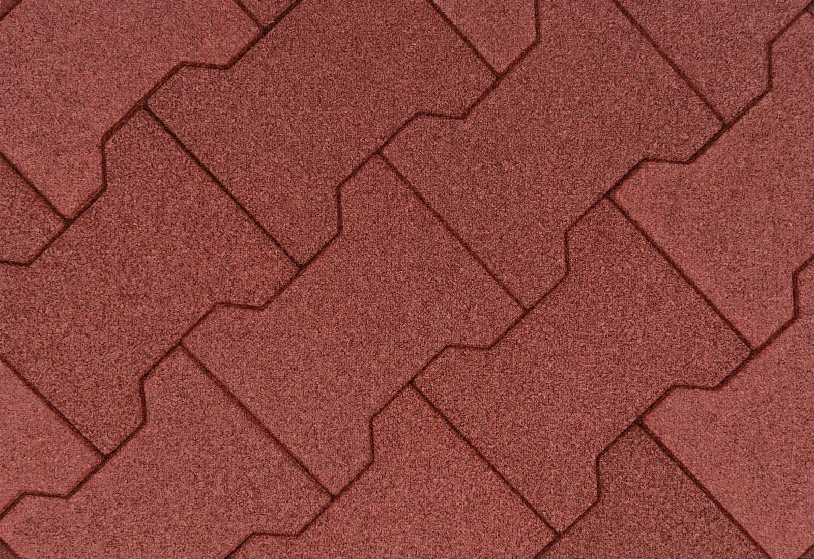 HPFloor Fall Protection Mats Gummiziegel Rot 45 mm