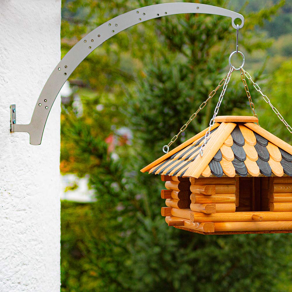 ChattenGlut Edelstahldesign Wandhalter 45cm ohne Stern