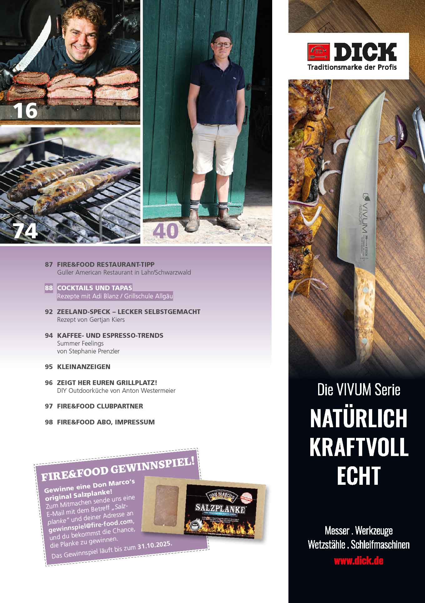 FIRE&FOOD 2025/03 Einzelausgabe Grillmagazin Printausgabe