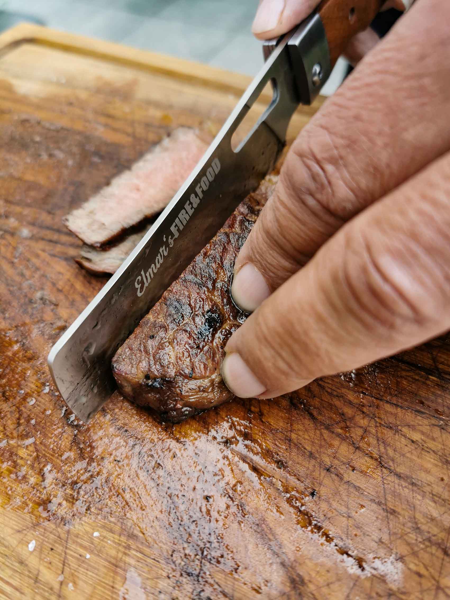 Elmar's Grillmesser BBQ Taschenmesser 12 cm Tagayasan-Holz