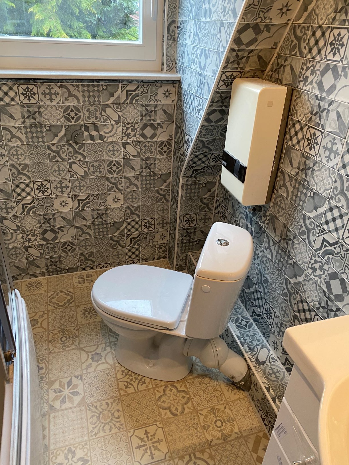 Cersanit Stand WC Komplettset Keramik-Toilette Weiß 37 cm