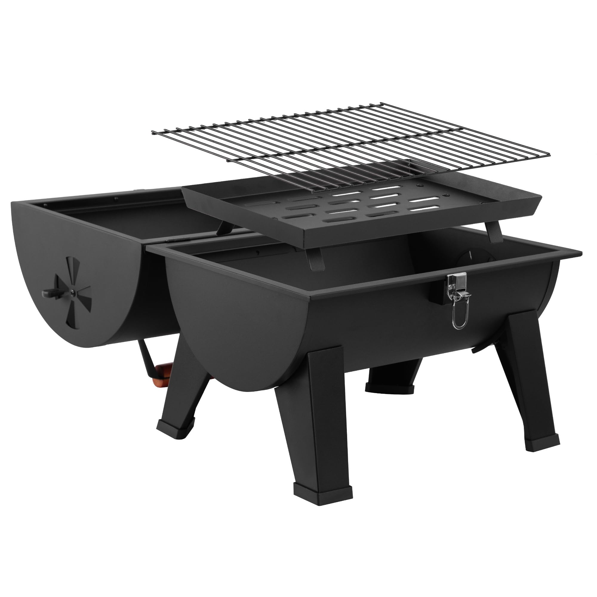 Royal Gourmet Kohlegrill Klappgrill 44x31,8cm Schwarz Camping