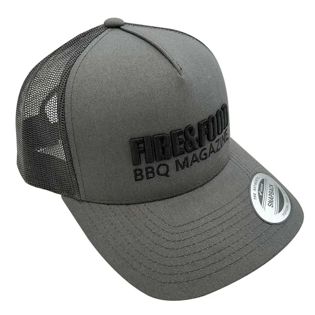 FIRE&FOOD Snapback Cap grau 5-Panel Onesize