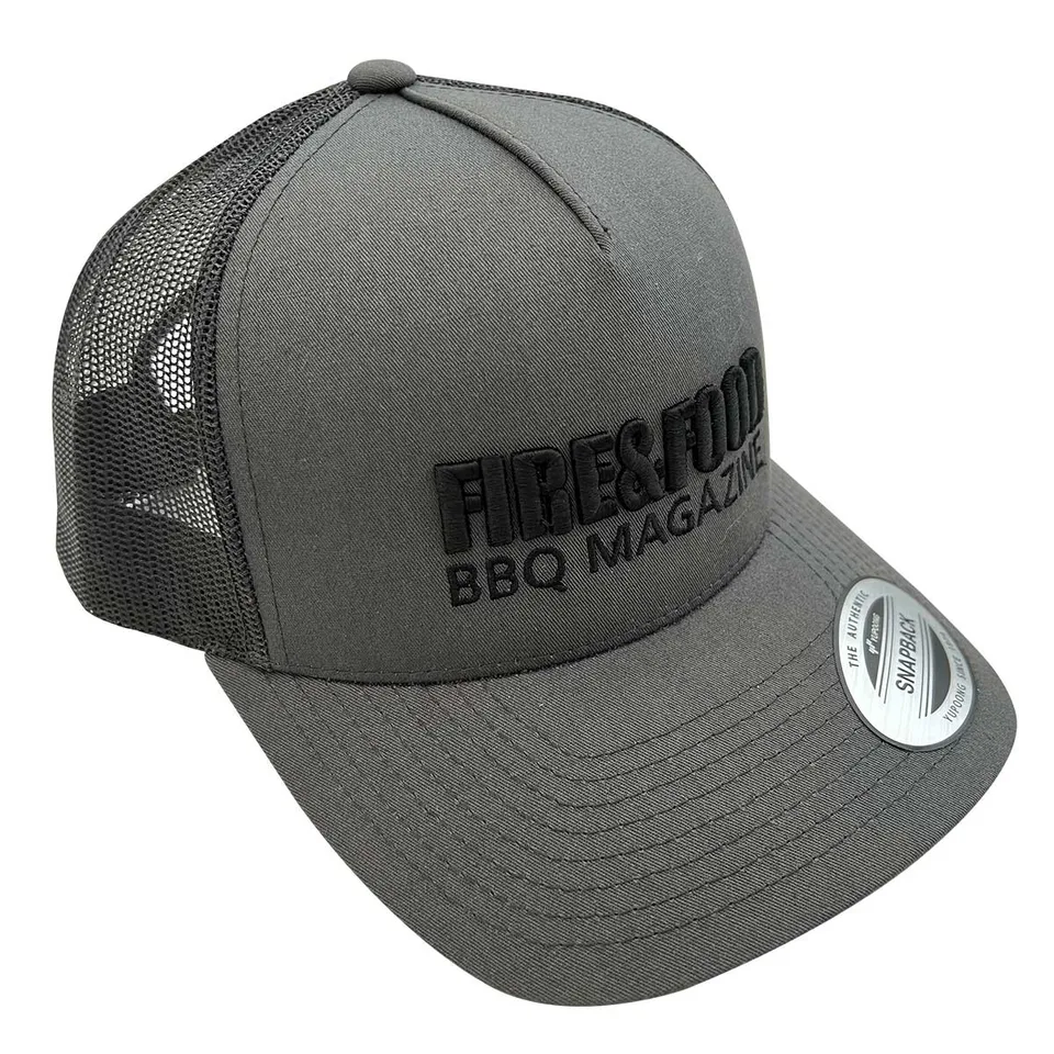 FIRE&FOOD Snapback Cap grau 5-Panel Onesize