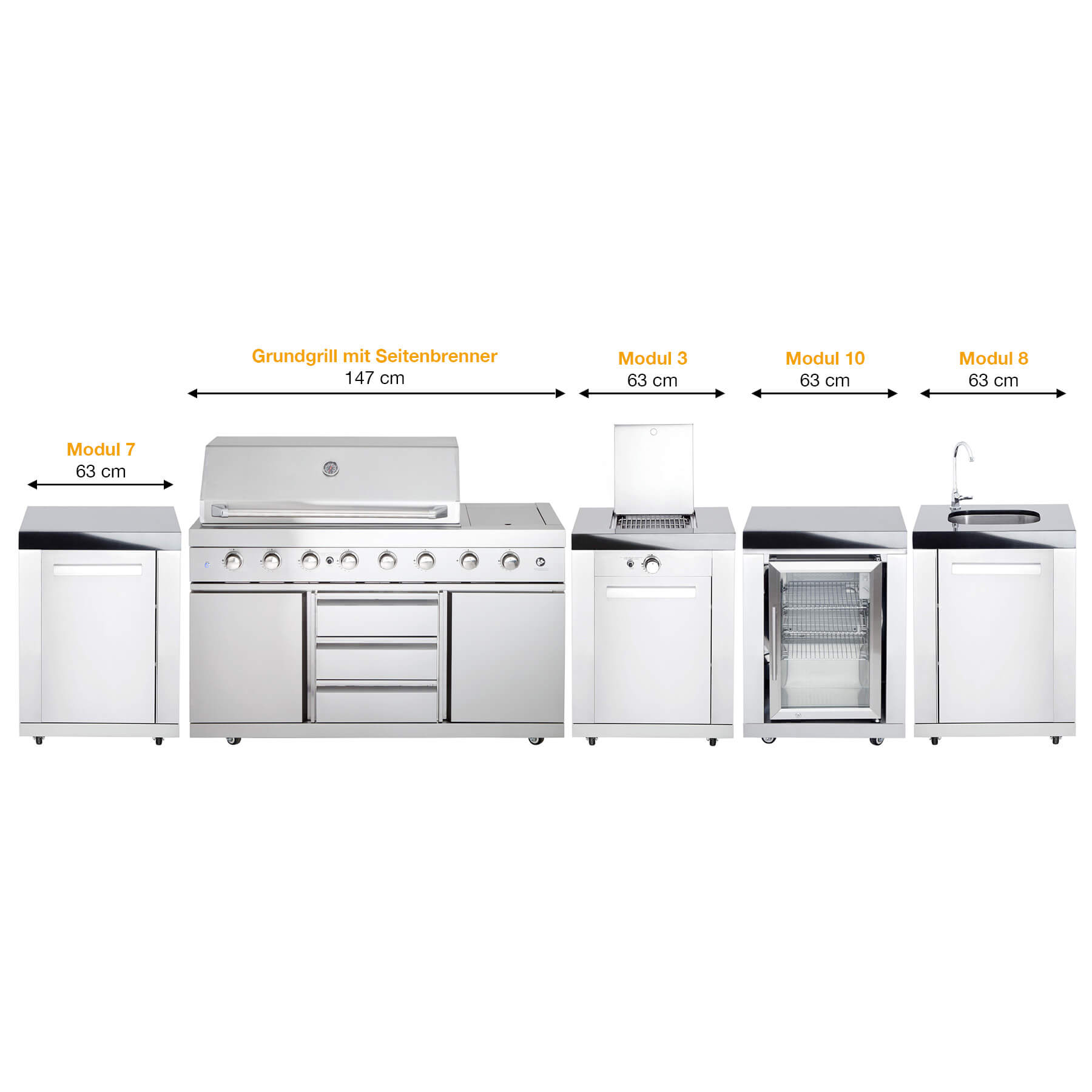 AllGrill Aussenküchen Outdoorküche Küchensystem Variante 4