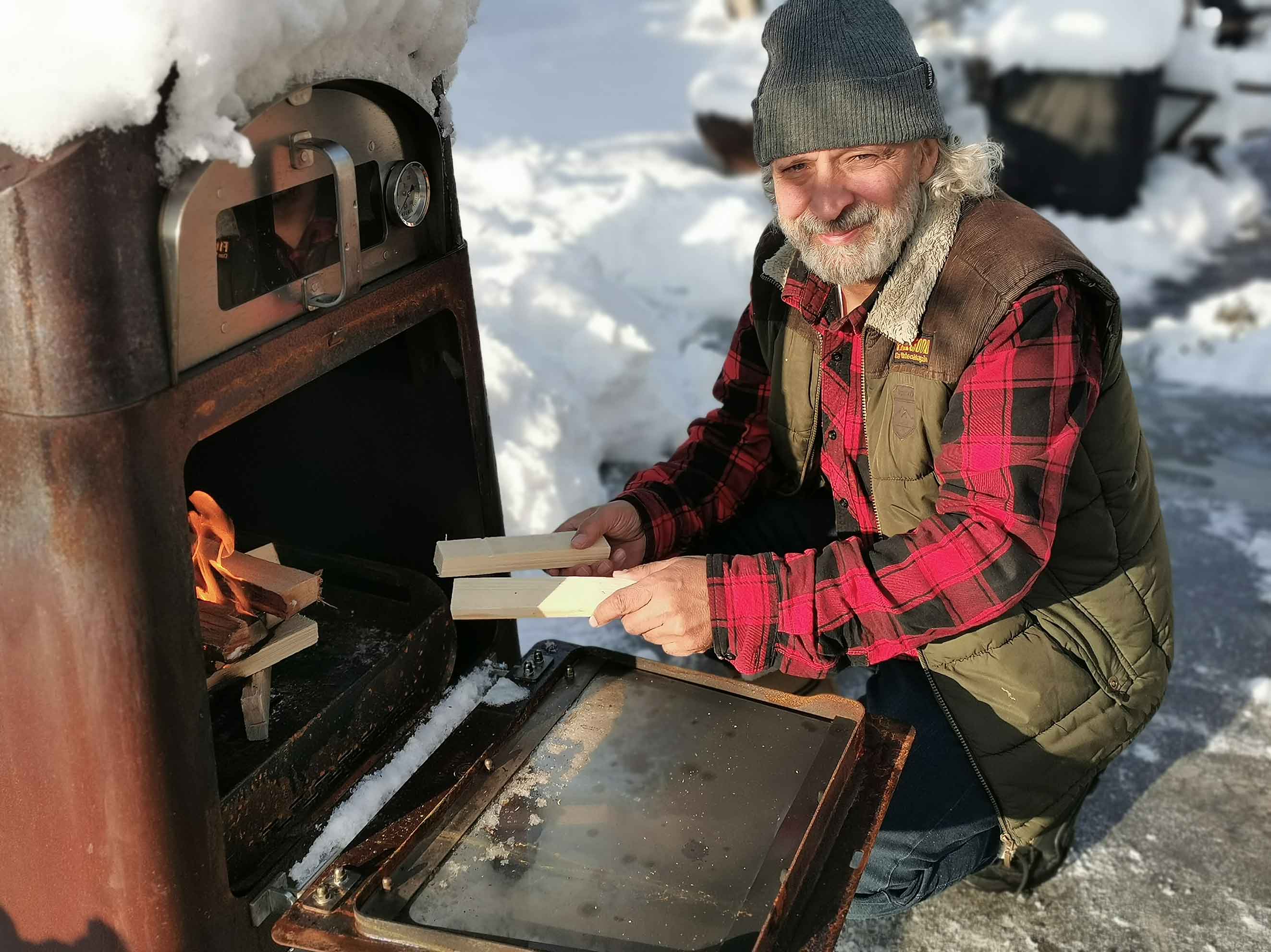 MASURIA Kamin nexo Corten Outdoor Pizzaofen mit Belüftung