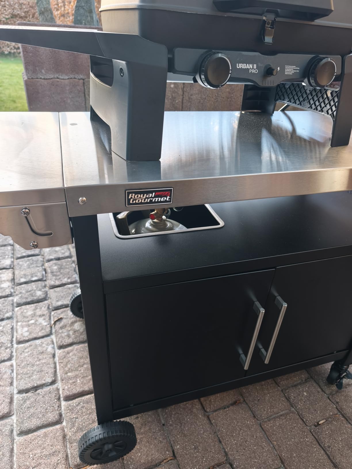Royal Gourmet Grillwagen Servierwagen Edelstahl klappbar