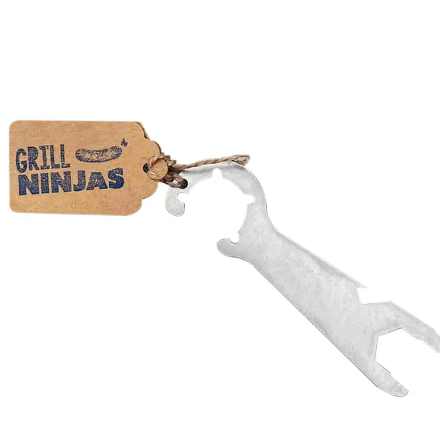 GRILLNINJAS Gasflaschen Tool Edelstahl 13,2 cm mit Flaschenöffner