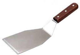 AllGrill Grillzubehör Edelstahl-Spachtel Holzgriff 32 cm