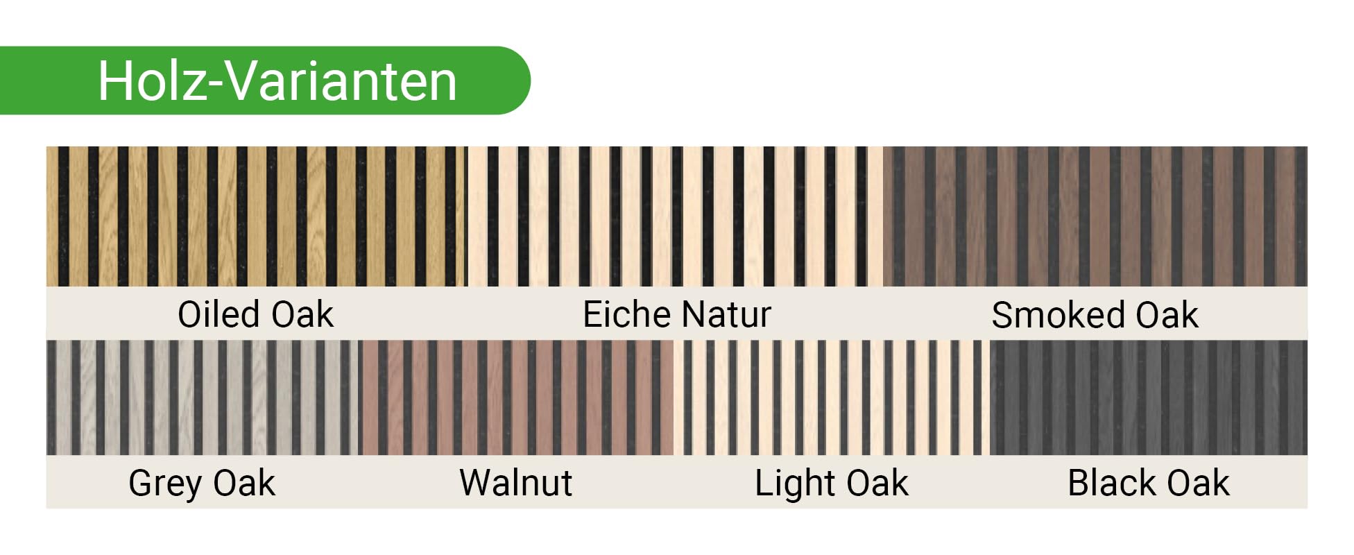 HPFloor Acoustic Panels Wandpaneel 240x60 Grey Oak Eiche