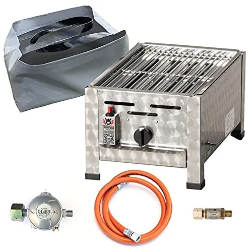 ChattenGlut PureOne Tisch-Gasgrill mit Tasche 4,5kW Edelstahl