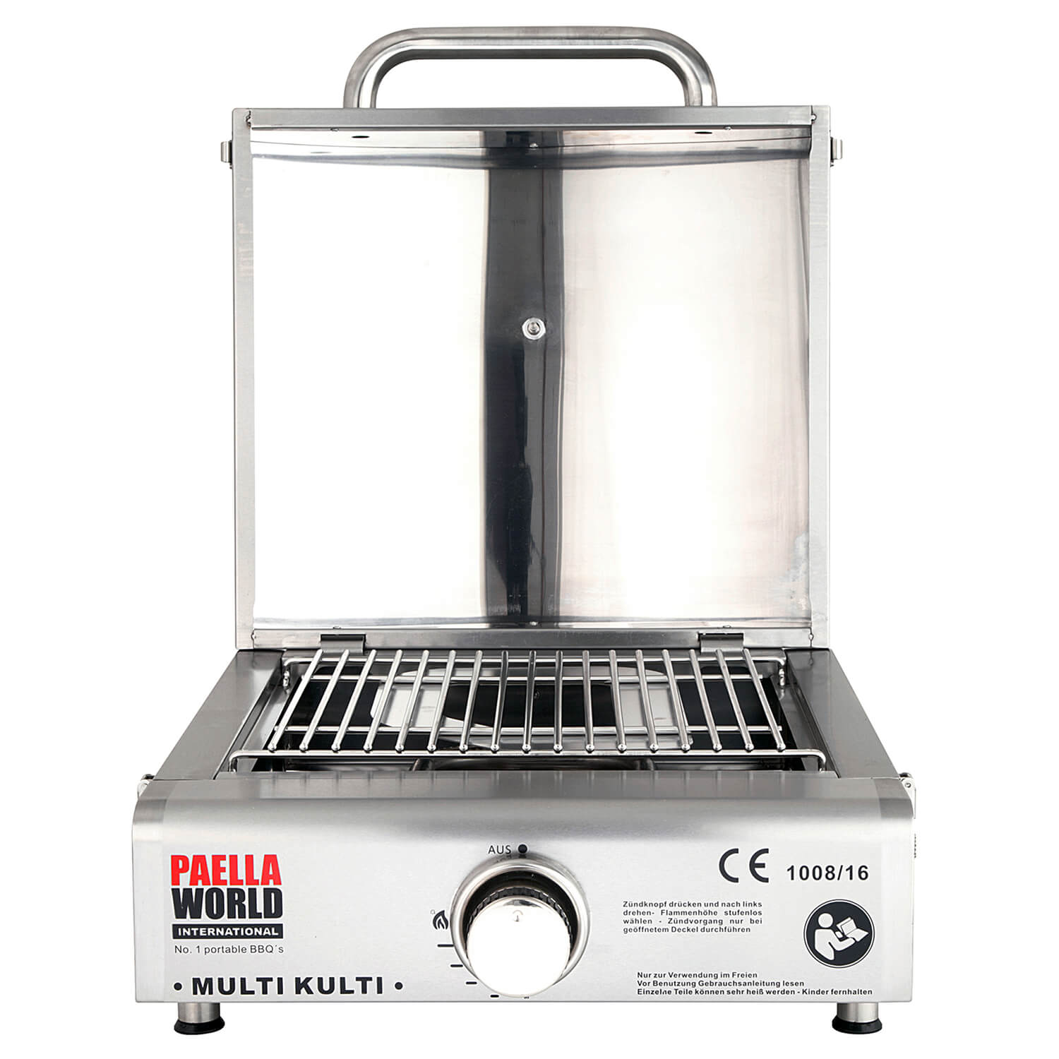 AllGrill MULTI-KULTI Gasgrill Edelstahl mit Zündsicherung Backhaube