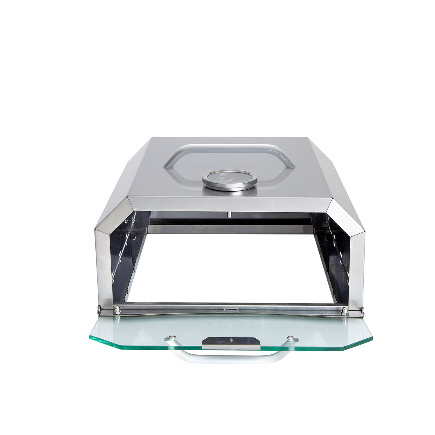 AllGrill Pizzaboxx eckig Pizzaofen Edelstahl mit Pizzastein 26 cm