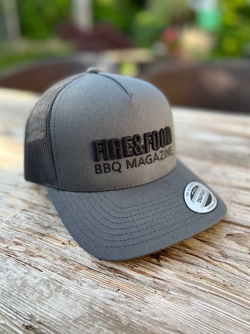 FIRE&FOOD Snapback Cap grau 5-Panel Onesize