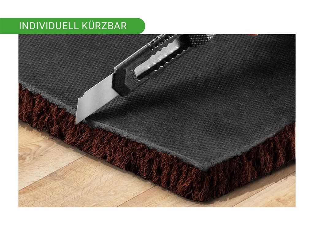 HPFloor Kokosmatte Fußmatte 100x80 cm braun 2,4 cm hoch