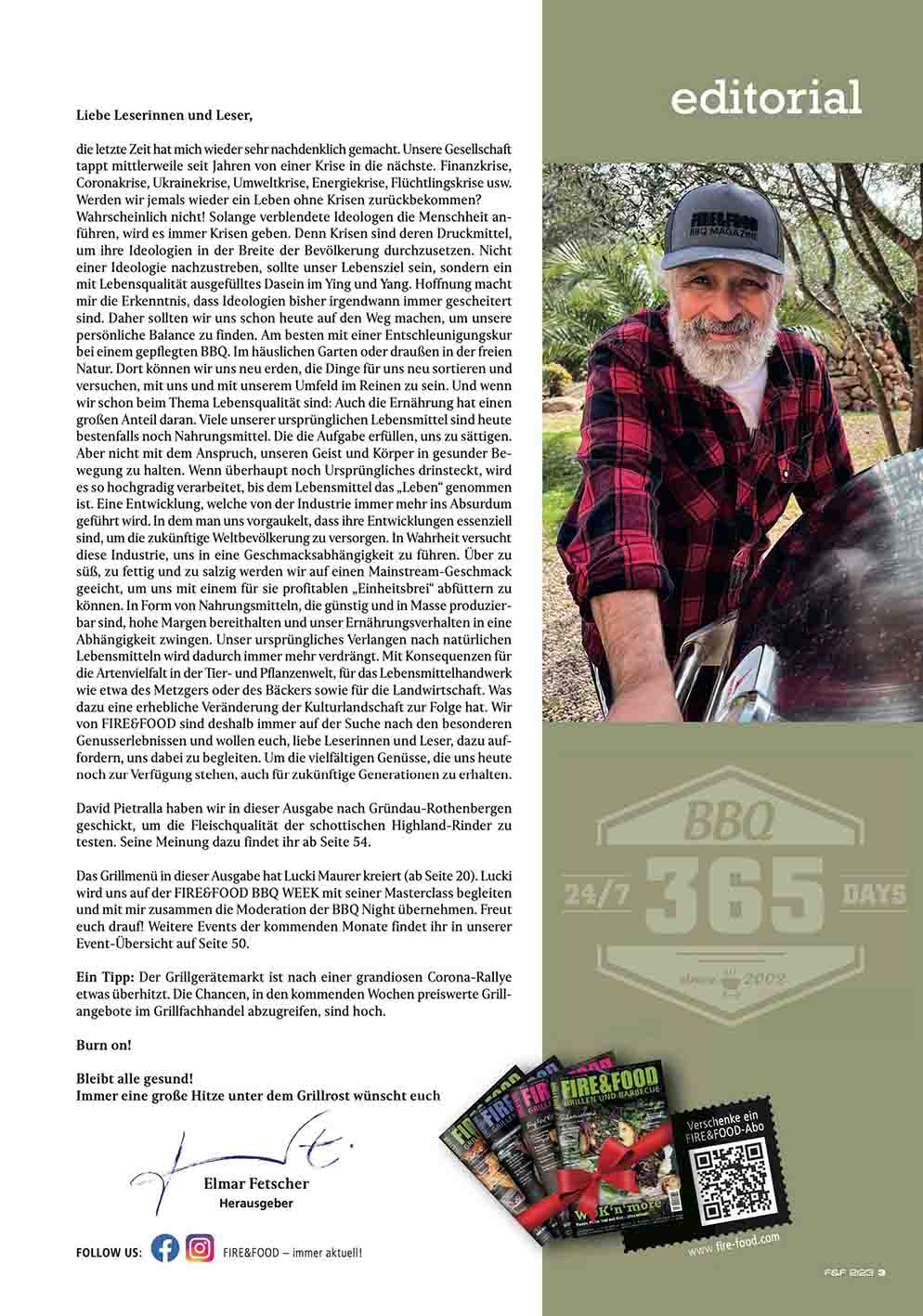 FIRE&FOOD Einzelausgaben Magazin 2023/02 Printausgabe Grillrezepte