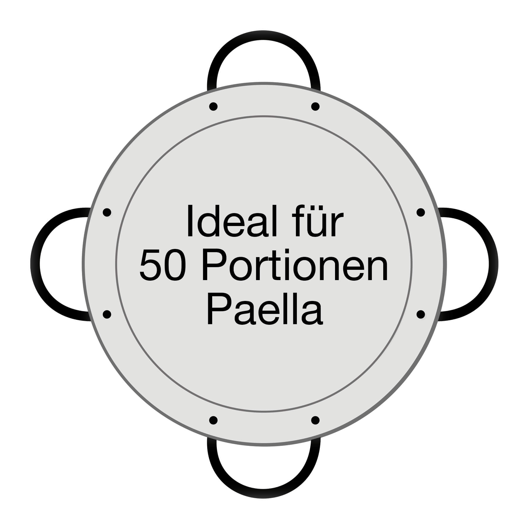AllGrill Paella World Paella-Pfanne Stahl poliert Ø 90 cm 50 Portionen