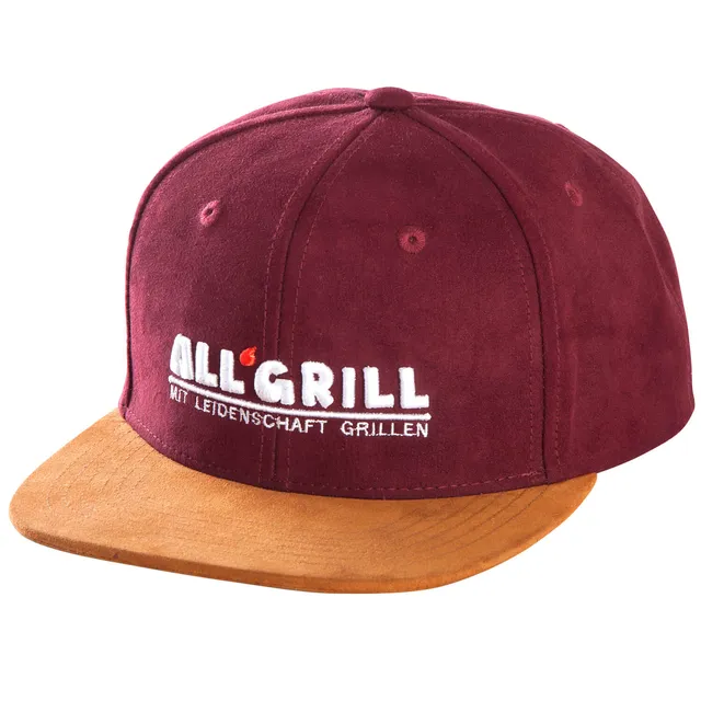 AllGrill Grillzubehör Snapback Kappe weinrot Baumwolle