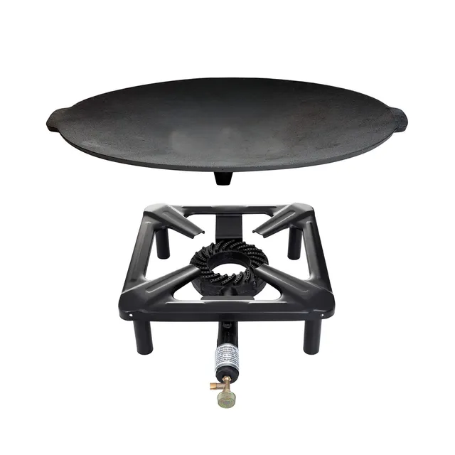 AllGrill Hockerkocher Set groß Gusseisenschale Ø 45 cm