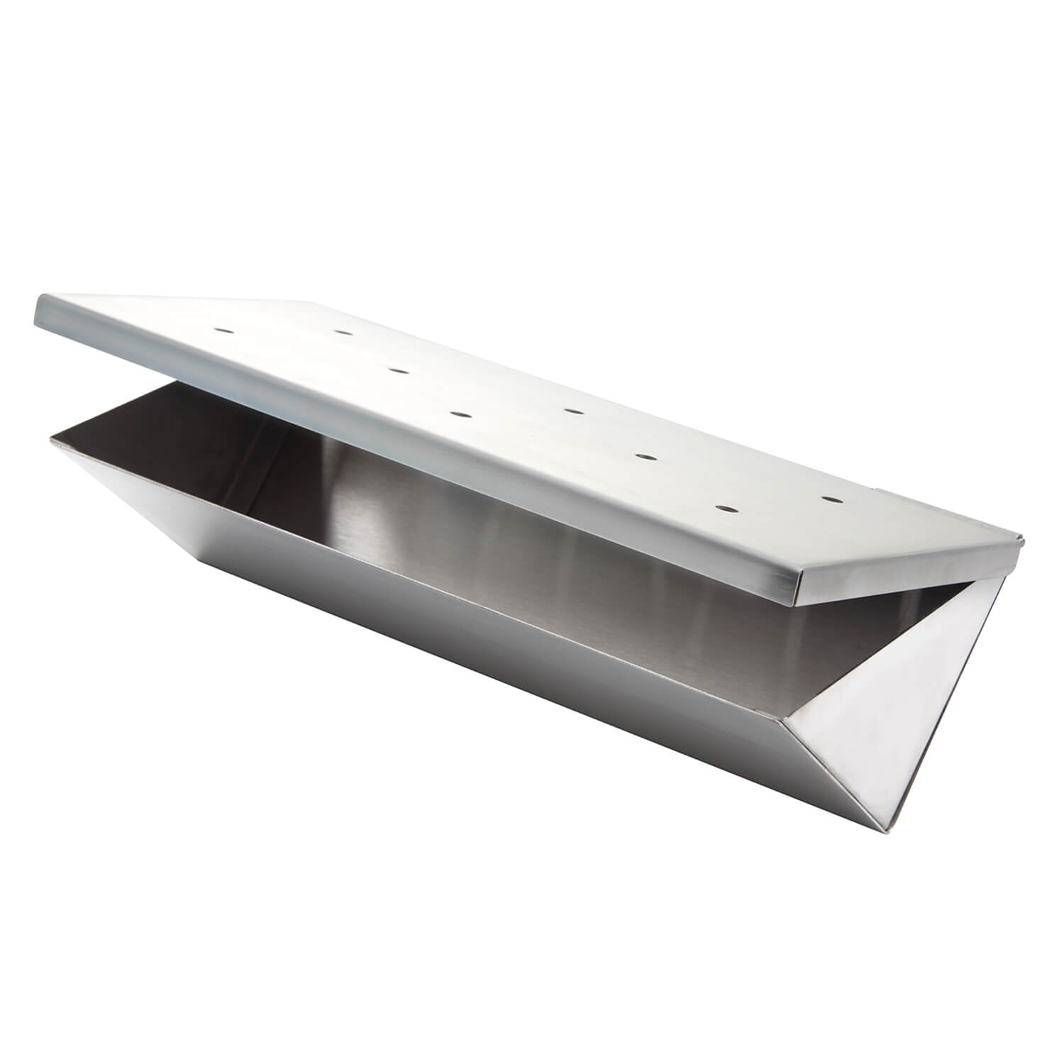 AllGrill Grillzubehör Wood-Chip Räucherbox Edelstahl 22cm