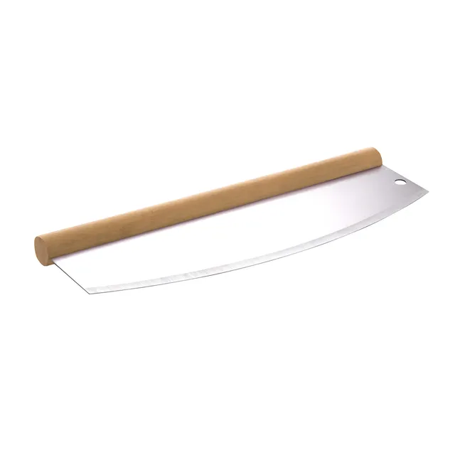 AllGrill Grillzubehör Pizzaschneider-Wiegemesser Edelstahl 35cm