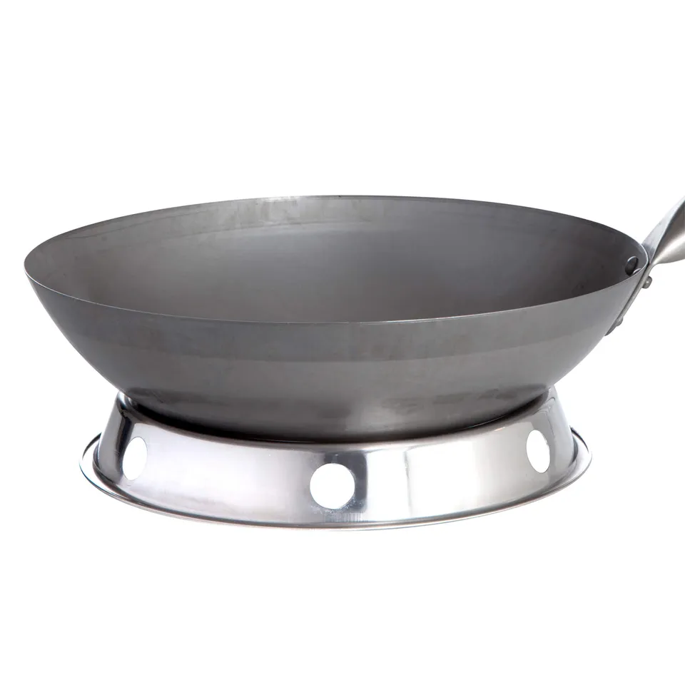 AllGrill Paella World Wokpfanne Stahl 30 cm mit Wokring Edelstahl