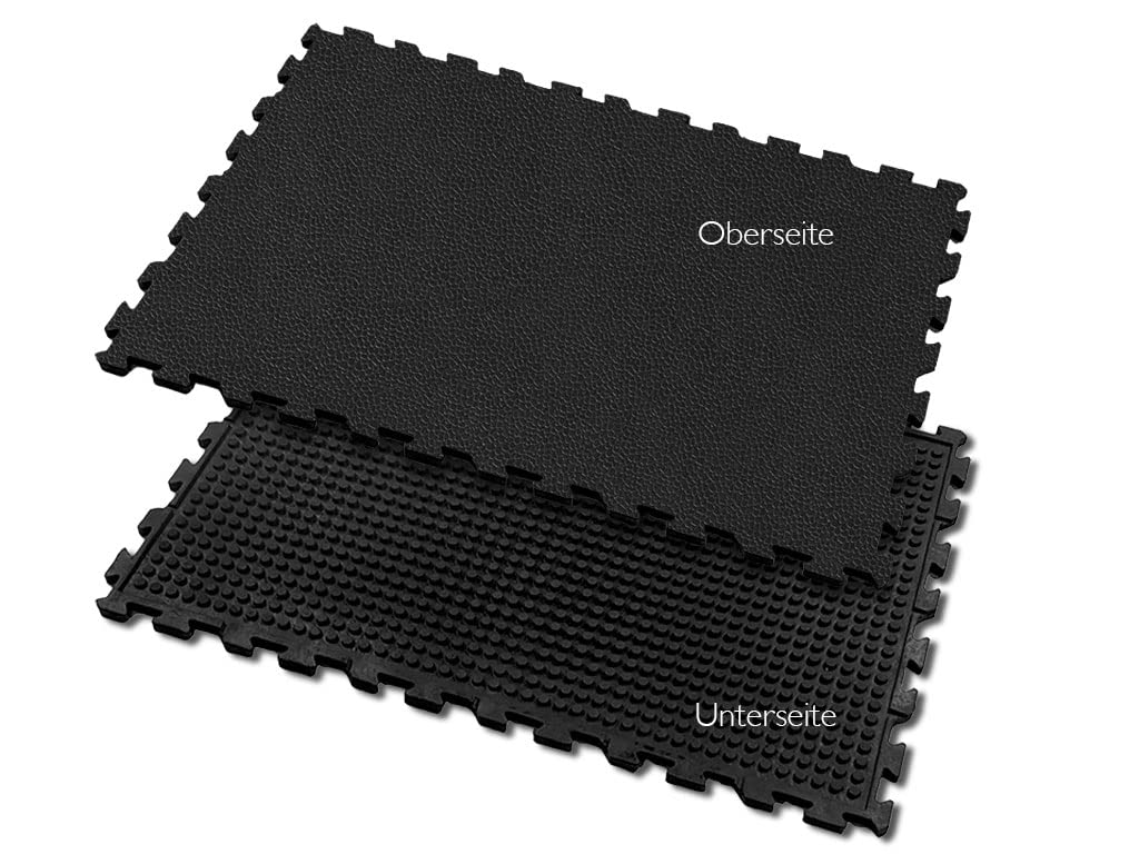 HPFloor Stable Mats Gummi-Stallmatte 120x80x1,7cm Schwarz Kautschuk