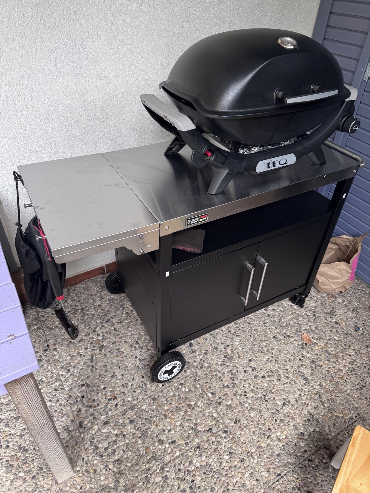 Royal Gourmet Grillwagen Servierwagen Edelstahl klappbar