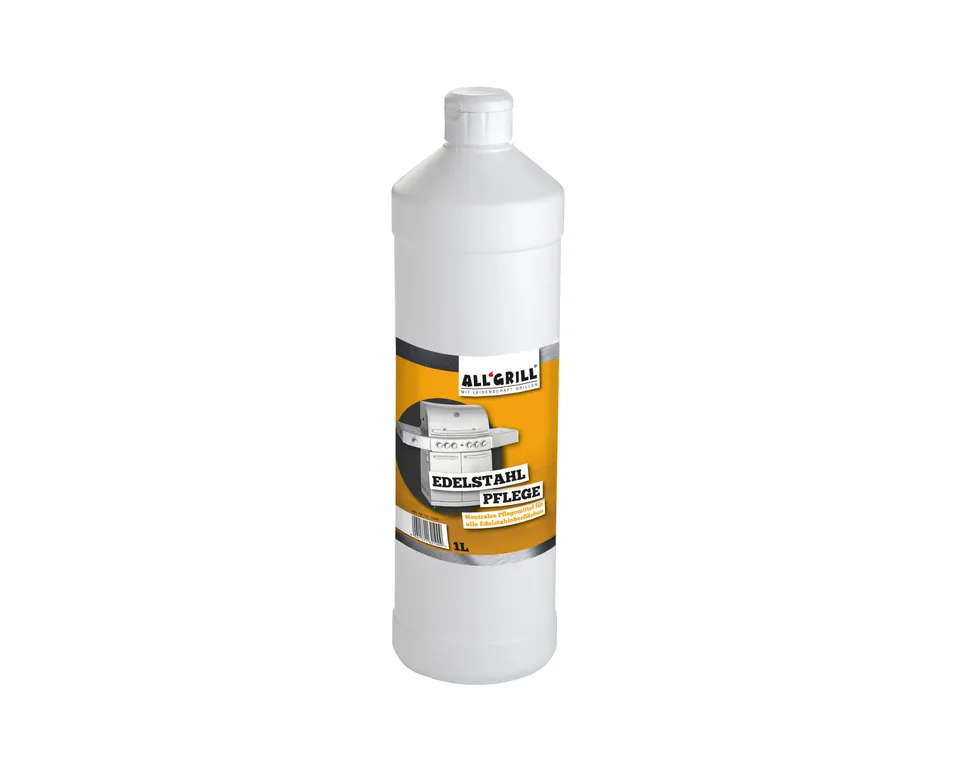 AllGrill Grillzubehör Edelstahlpflege 1000 ml PE-Flasche Black-Line