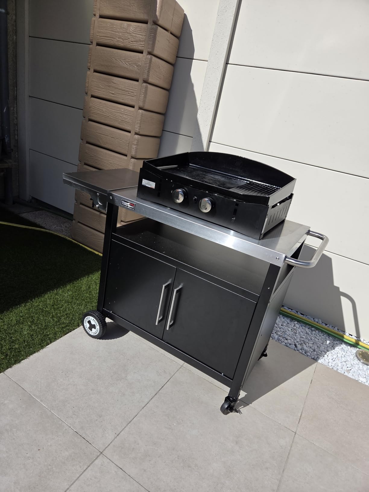 Royal Gourmet Grillwagen Servierwagen Edelstahl klappbar