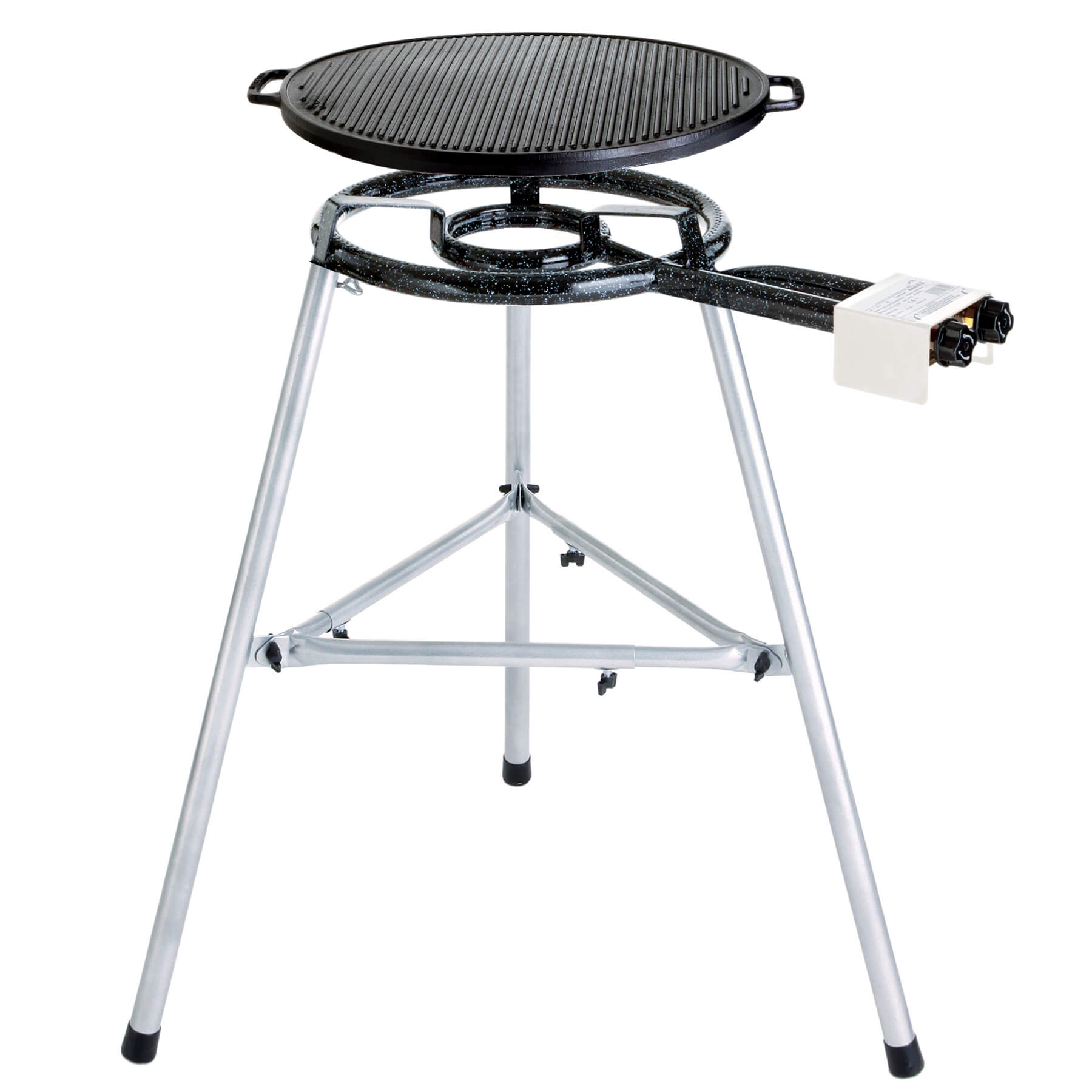AllGrill Grillzubehör Gussgrillplatten Set 2 Paella-Set 45 cm