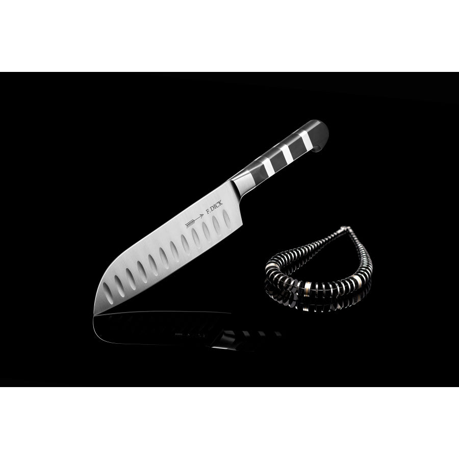 Dick 1905 Santoku 18 cm Kullenschliff schwarz