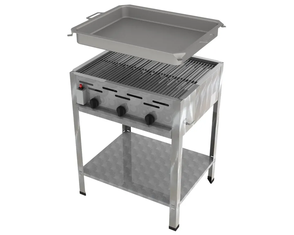 ChattenGlut Gasbräter 3-flammig Standgerät 13,5 kW